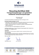 Recycling Zertifikat 2020