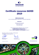 Ressourcenzertifikat 2019