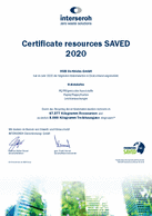 Ressourcenzertifikat 2020